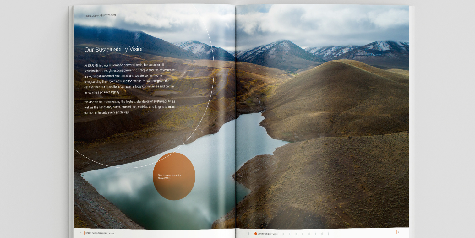 SSR mining sustainability report design